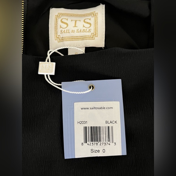 Sail to Sable black cocktail dress with flounce hem - Picture 3 of 7